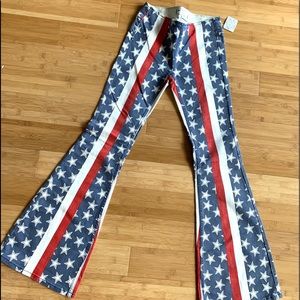 BRAND NEW FREE PEOPLE American Flag Jeans
